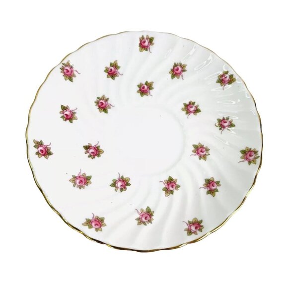 Aynsley Hathaway Teacup and Saucer Rosebud 1960's English Fine Bone China - Picture 3 of 8